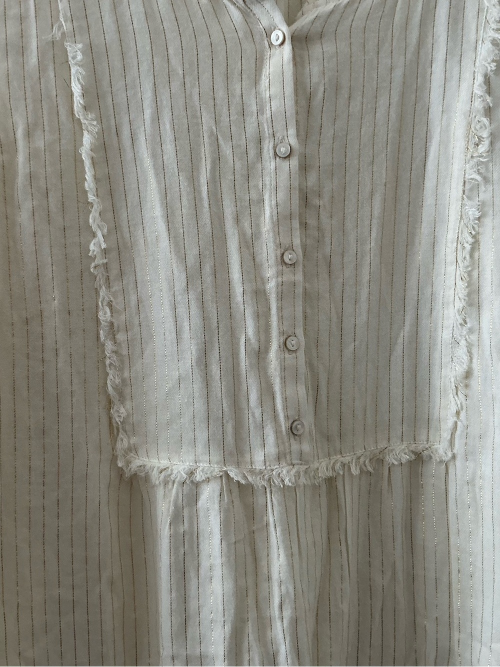 Aerie Flowy Ruffled Tunic Top Blouse Cream Coquette Feminine Festival Fairy Boho - Picture 5 of 11